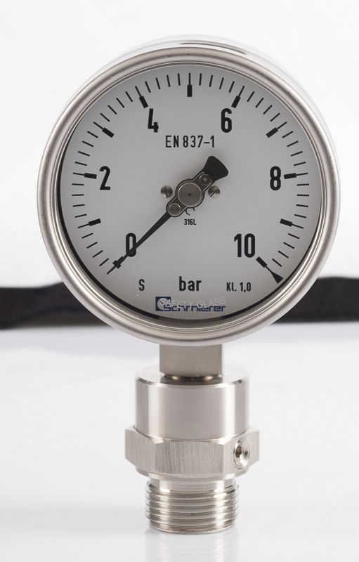 Манометр с трубкой Бурдона - RU 100 - Schmierer GmbH - со шкалой ...