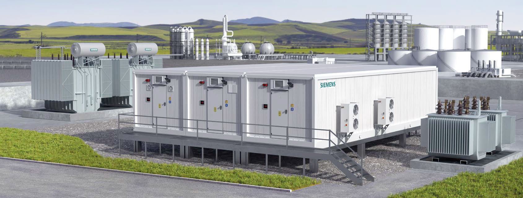 Подстанция для распределения электроэнергии - E-House - Siemens  Medium-voltage – Power distribution - Наружный  сборная  модульная