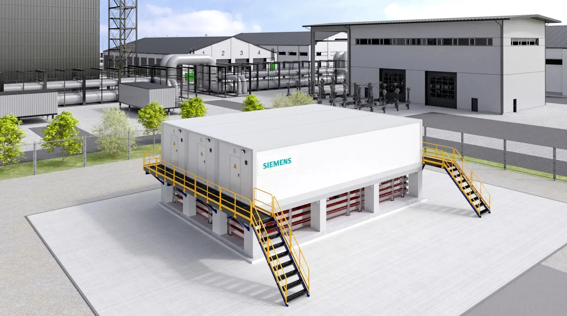 Подстанция для распределения электроэнергии - E-House - Siemens  Medium-voltage – Power distribution - Наружный  сборная  модульная