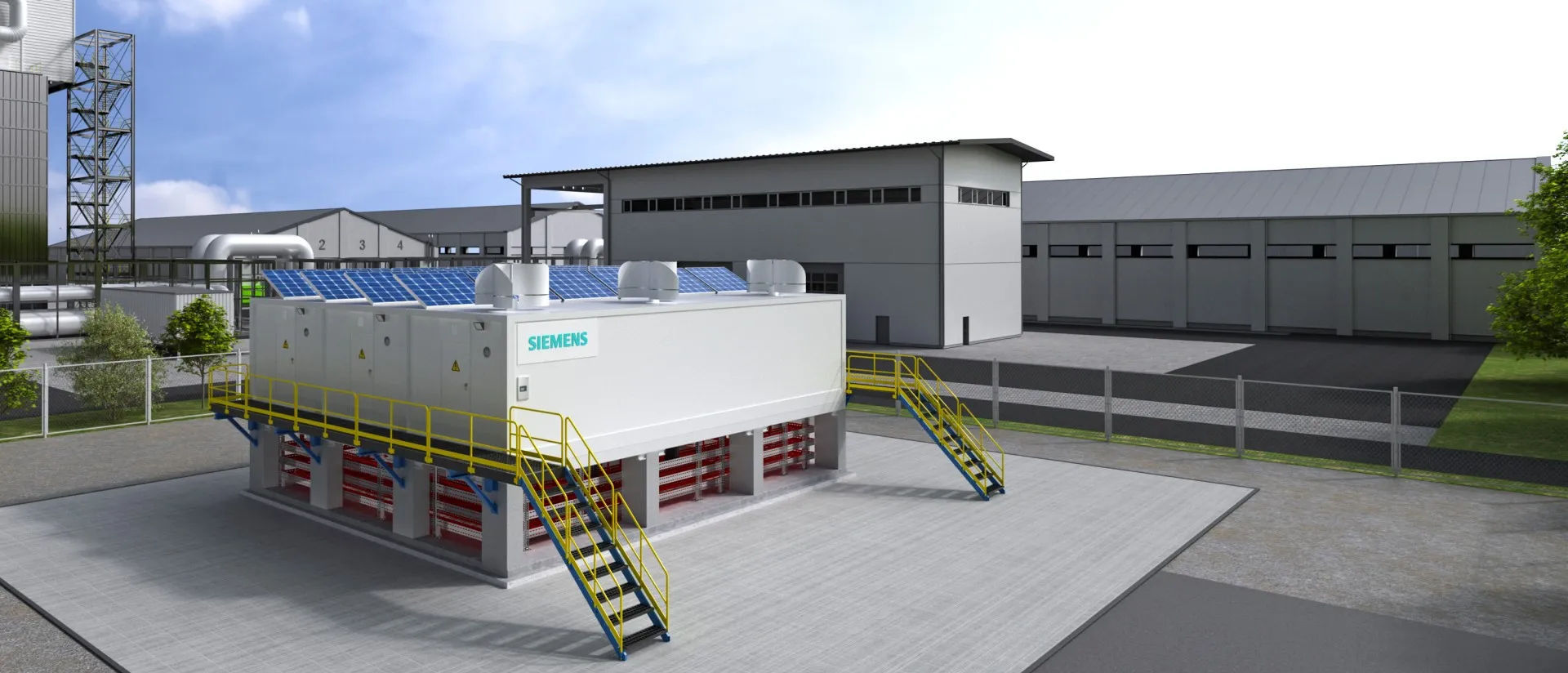 Подстанция для распределения электроэнергии - E-House - Siemens  Medium-voltage – Power distribution - Наружный  сборная  модульная