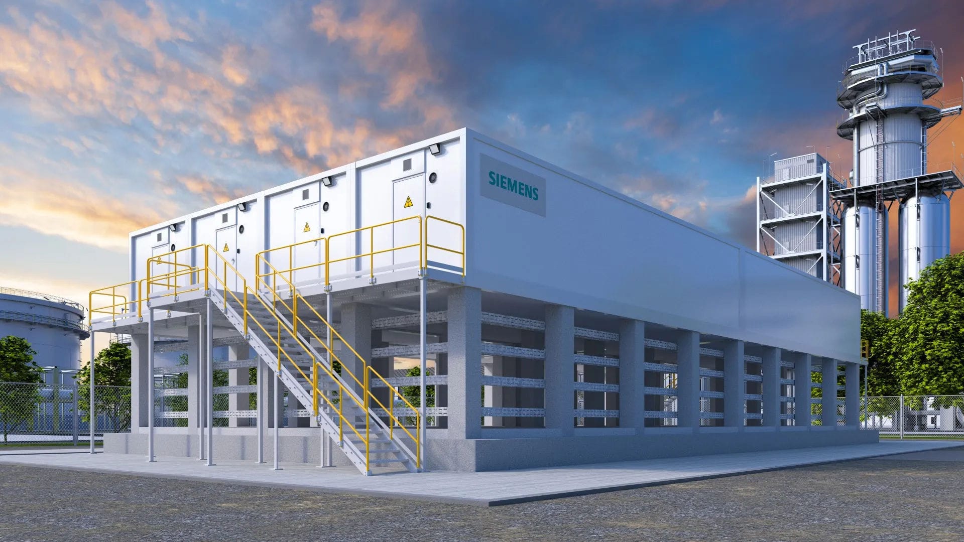 Подстанция для распределения электроэнергии - E-House - Siemens  Medium-voltage – Power distribution - Наружный  сборная  модульная