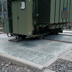 Противопожарное полотно для бетонной ямы под трансформатором с металлическими дефлекторами