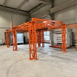 линия порошковой окраски с ручным приводом