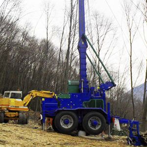 канатная установка для трелевки вверх и вниз по склону