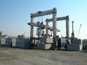 колесный козловой кран