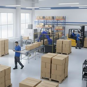 роботизированная ячейка для загрузки