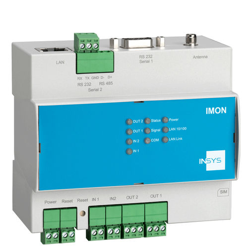 Секционный маршрутизатор - IMON-U300 - INSYS MICROELECTRONICS GmbH - с передачей пакетов данных / RS232 / ЛВС