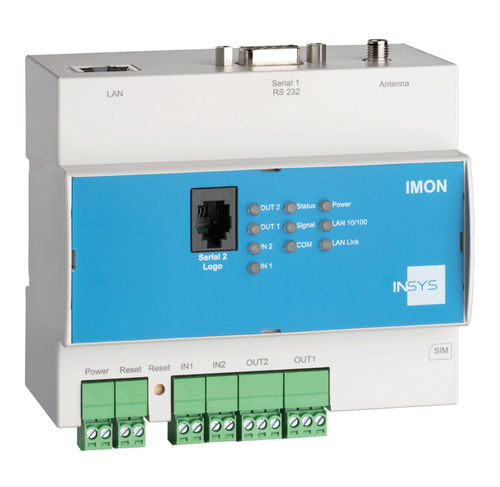 Секционный маршрутизатор - IMON-G100 - INSYS MICROELECTRONICS GmbH - с передачей пакетов данных / RS232 / ЛВС