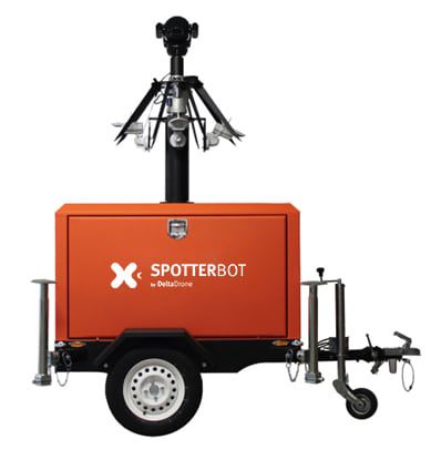Телескопический mât de vidéosurveillance - SPOTTER BOT® - Tonner Drones - мобильный
