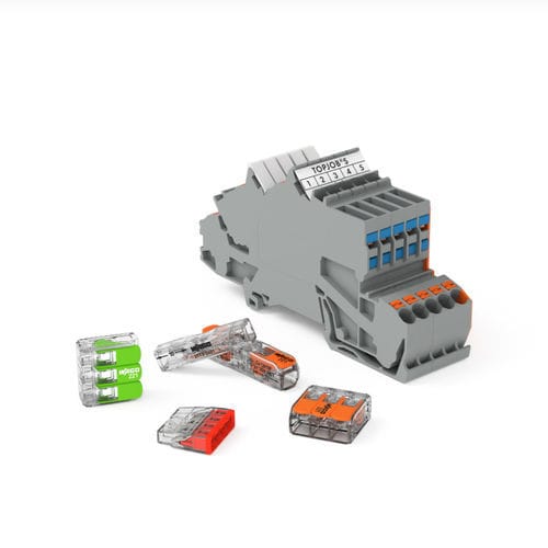 Соединитель для источника электропитания - 224 series - WAGO - USB / прямоугольный / вставной