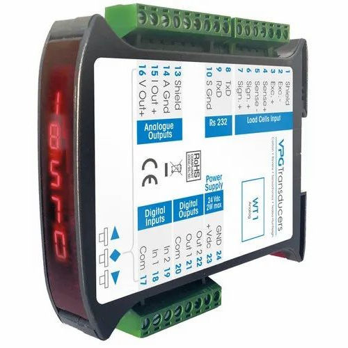 Весовой индикатор светодиодный дисплей - WT1 - VPG Transducers - Vishay Precision Group - на DIN-рейке / искробезопасный / аналоговый