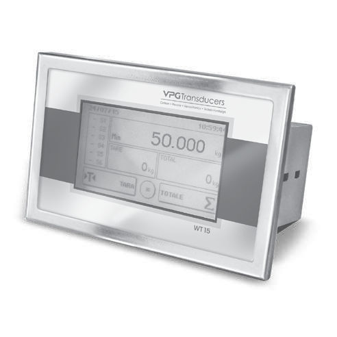 Весовой индикатор ЖК-дисплей - WT15 - VPG Transducers - Vishay Precision Group - с сенсорным экраном / встраиваемый / настенный