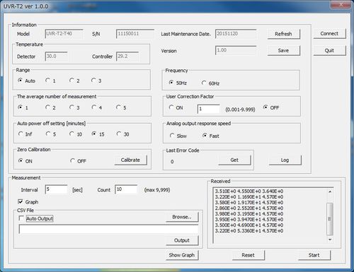 Программное обеспечение для управления - UVR-T2 - Techno Optis Co., Ltd. - для измерений / для управления / процесса