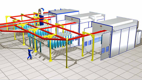 Закрытая окрасочная кабина - Euro MAN L - Eurotherm - для транспортных средств / с водяной завесой / с ручным управлением