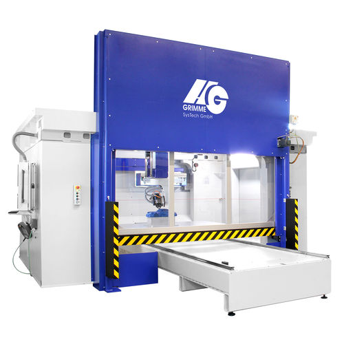 Фрезерный станок с ЧПУ с выходным столом - G-S-F/Shuttle - HG GRIMME SysTech GmbH - 5 осей / с поворотным шпинделем / для композитов