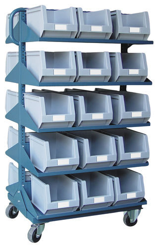 Тележка для хранения - 785 x 540 x 1400 mm | RBF-B300 AZ - Plastipol, s.a. - из металла / с полками / многоцелевая