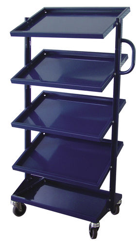 Тележка для хранения - 800 x 420 x 1355 mm | RB-99 - Plastipol, s.a. - из металла / с полками / держатели для контейнеров