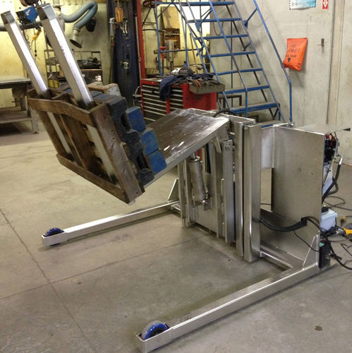 Электрогидравлический опрокидыватель - superlift material handling - для IBC / из нержавеющей стали
