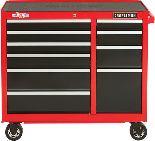 Шкаф для цеха - CMST24110RB - Craftsman. - на роликах / с 10 выдвижными ящиками / из стали