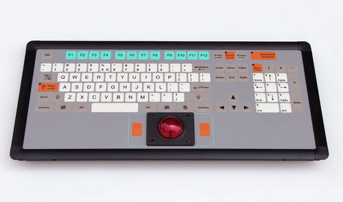 Клавиатура для письменного стола - KT-105-I-50 - k-tronic S.r.l. - емкостная / 105 клавиш / с трекболом