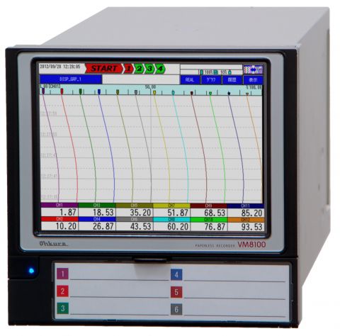 Регистратор без бумаги - VM8100A - Ohkura Electric - с сенсорным экраном