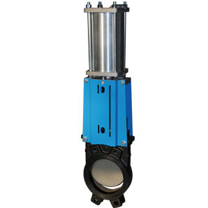 Клапан с гильотинными ножницами - WGE-PD - Watergates GmbH & Co. KG - пневматический / для воды / с установкой на фланце