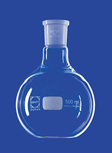 Колба колба - 50 - 2 000 ml - LENZ Laborglas GmbH & Co. KG - с плоским дном / из боросиликатного стекла