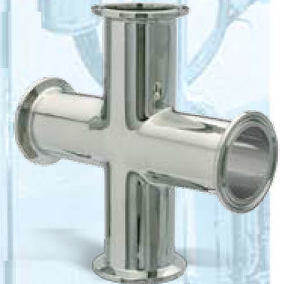Пневматический фитинг - 9MP - AERRE INOX Srl - с фланцем / крестовидный / из нержавеющей стали