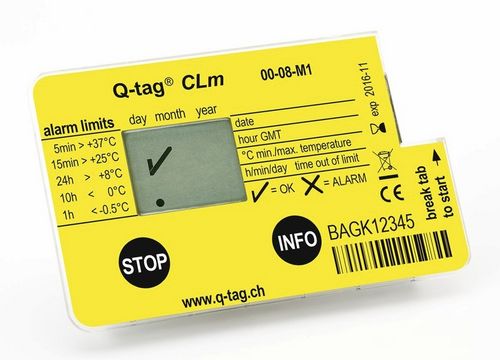 Индикатор для измерения температуры - Q-tag® CLm - Berlinger & Co. AG - с прямым считыванием