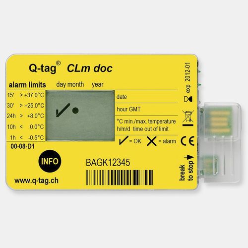 Индикатор для измерения температуры - Q-tag CLm doc series - Berlinger & Co. AG - с прямым считыванием / USB