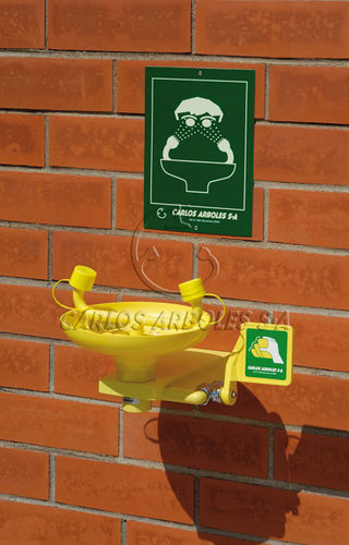 Настенный фонтанчик для промывки глаз - 2210 - Carlos Arboles S.A. - из пластика / автоматический