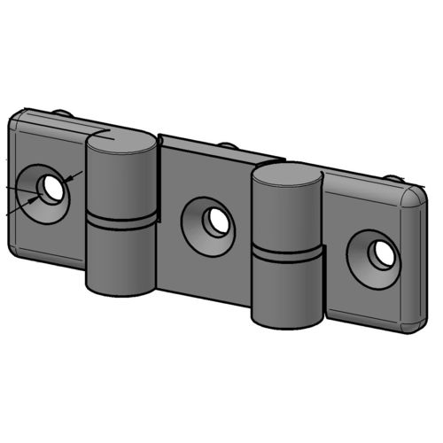 Плоский шарнир - SCHPADOP - Alváris Profile Systems GmbH - из пластика / привинчиваемый / для двери