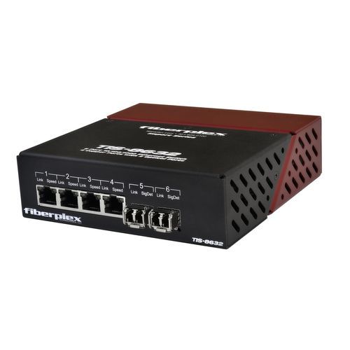Коммутатор Ethernet 6 портов - TIS-8632 series - FiberPlex Technologies, LLC - на DIN-рейке / SFP+ / промышленный