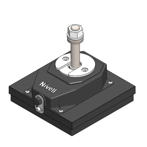 Регулируемая вставка для нивелирования - DKP20-2/10, M20x105 (130) 200/20x200 - NIVELL - с резьбовым стержнем с метизой / прецизионная