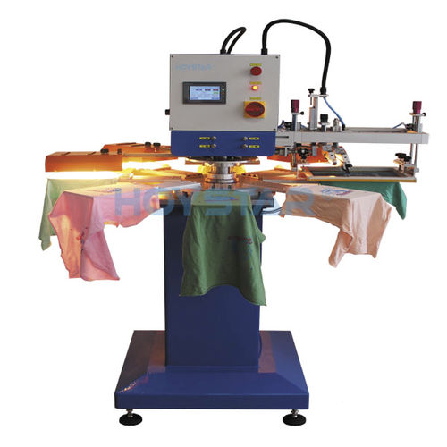 Автоматическая машина для трафаретной печати - GW-200TRS - Dongguan Hoystar Printing Machinery Co.,Ltd - полуавтоматическая / 2-цветная / для текстиля
