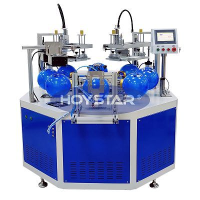 Автоматическая машина для трафаретной печати - GW-BL-A - Dongguan Hoystar Printing Machinery Co.,Ltd - 2-цветная / для воздушных шаров / поворотная