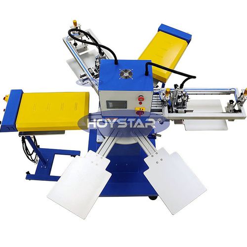 Автоматическая машина для трафаретной печати - GW-200TRS-XL - Dongguan Hoystar Printing Machinery Co.,Ltd - 2-цветная / для футболок / для этикеток