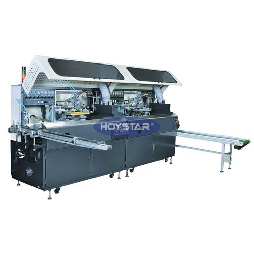 Автоматическая машина для трафаретной печати - GW-2A-UV - Dongguan Hoystar Printing Machinery Co.,Ltd - полностью автоматическая / 2-цветная / для стеклянных бутылок