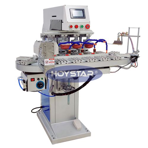 Машина для тампопечати с закрытым красочным аппаратом - GW-P4/C-F - Dongguan Hoystar Printing Machinery Co.,Ltd - 4-цветная / поворотная