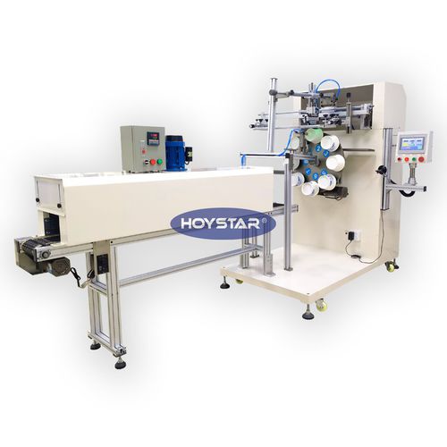 Автоматическая машина для трафаретной печати - GW-2A-S - Dongguan Hoystar Printing Machinery Co.,Ltd - бумажного стакана / с сенсорным экраном