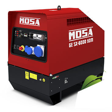 Дизельная генераторная установка - GE SX-6000 YDM - MOSA - монофазовая / стационарная / 50 Гц