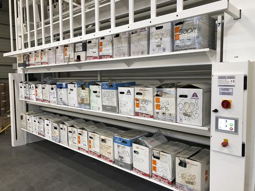 Вертикальный вращающийся накопитель - SYSTEO INDUSTRIE S.A.S - для картонных коробок / втулок