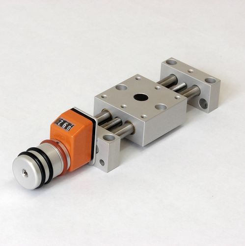 Линейный стол позиционирования - PT4808-PA - PT8625-PA - MM Engineering GmbH - с ручным управлением / одноосный / с индикатором положения
