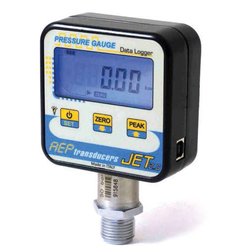 Манометр с дисплеем LCD - JET 2.0 series  - AEP transducers - резьбовой / из нержавеющей стали / электронный