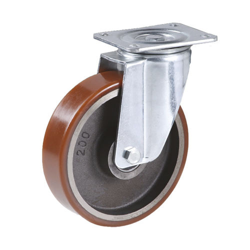 Поворотный ролик - RH508R - Berardi Bullonerie srl - с пластиной / моноблок / тележки