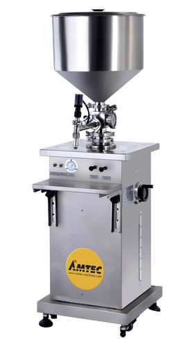 Ручная наполнительная машина - Stand-Alone Paste Filler 500 - AMTEC Packaging Machines - с педалью / шпуля / для густого продукта