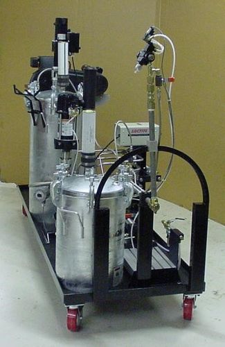 Тележка для разгрузочно-погрузочных работ - EXACT DISPENSING SYSTEMS - из металла / многоцелевая / с роликами