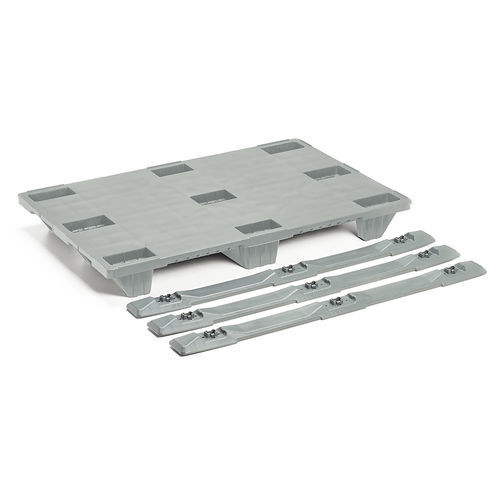 Демонтируемый поддон - BASIC 1208-C9 - NAECO PACKAGING - из переработанного пластика / Евро / транспортный