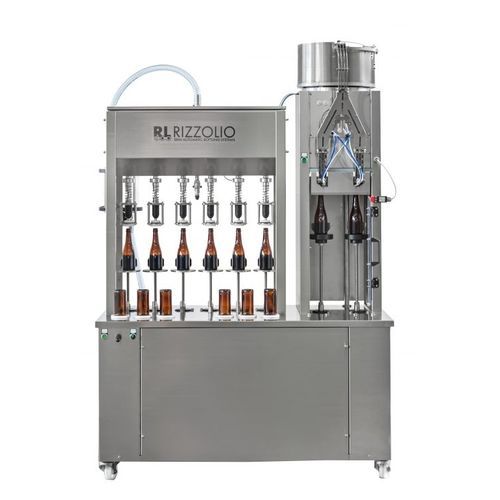 Полуавтоматическая наполнительная машина - COMPACTBLOCK 6-6-2 500-600BH - Rizzolio s.r.l - для стеклянных бутылок / для напитков / для воды
