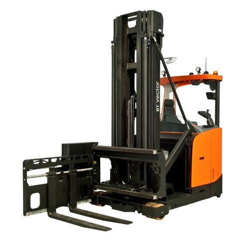 Боковая подъемная тележка для очень узких проходов - BT Vector R series - Toyota Industrial Equipment - электрическая / с местом для сидения водителя / для разгрузочно-погрузочных работ